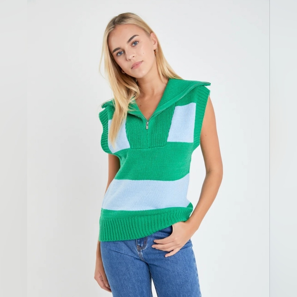 English Factory Sweater Polo Vest